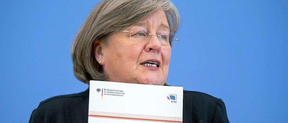 Die Bundesbeauftragte für Datenschutz und Informationsfreiheit, Andrea Voßhoff, bei Vorstellung ihres neuen Tätigkeitsberichts