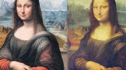 Zwillinge. Die Mona Lisa im Louvre (rechts) und die Kopie des Prado sind vermutlich das erste 3-D-Bild.
