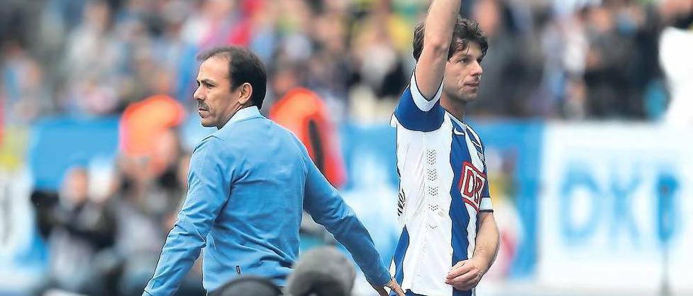 Einer geht, andere kommen. Lewan Kobiaschwili bestritt am Samstag seine letztes Spiel als Profi. Für die neue Saison will Hertha wohl mindestens fünf Zugänge holen. Foto: Imago