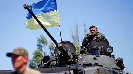 Ein Panzer der ukrainischen Armee