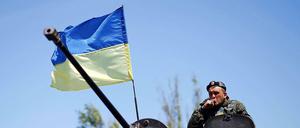 Ein Panzer der ukrainischen Armee
