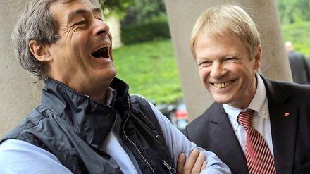 Vergnügte Sozialpartner: Arbeitgeberpräsident Ingo Kramer (links) und der neue DGB-Vorsitzende Reiner Hoffmann.
