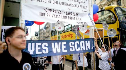 Eine Anti-NSA-Demo in Berlin.