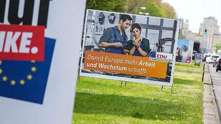 Wahlkampf für die Europawahl am 25. Mai