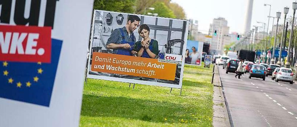 Wahlkampf für die Europawahl am 25. Mai