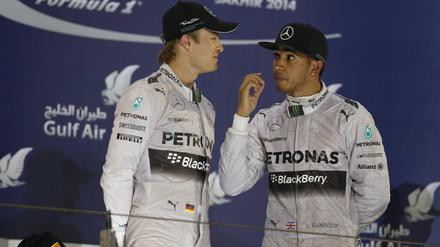 Alles für die Show. Bei Rosberg (l.) und Hamilton gibt es keine Teamorder.