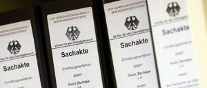 Akten im NSU-Prozess.