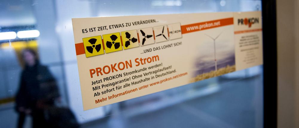 Prokon-Werbung in der U-Bahn. In Zukunft soll im öffentlichen Nahverkehr nicht mehr für Finanzprodukte geworben werden dürfen.