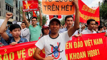 Protest gegen chinesische Gebietsansprüche in Hanoi in dieser Woche