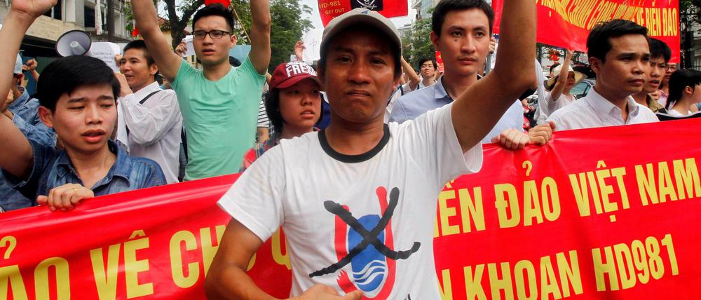 Protest gegen chinesische Gebietsansprüche in Hanoi in dieser Woche