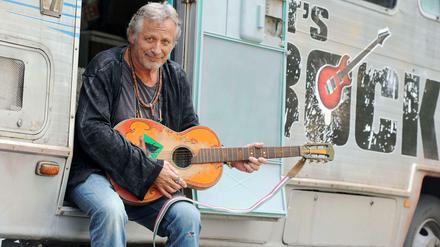 Konstantin Wecker, hier im September 2013 bei Dreharbeiten am Tegernsee