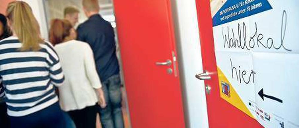 Für Europa. Auch Schüler der Gustave-Eiffel-Schule durften an die Urne. 