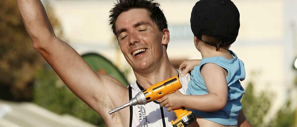 Ironman-Guru Arne Dyck nach dem Zieleinlauf...
