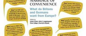 Der Essay ist die deutsche Originalversion eines Beitrages von Roman Herzog für den Sammelband "Common Destiny vs. Marriage of Convenience. What do Britons and Germany want from Europa?" Edited by Isobel Finkel, John F. Jungclaussen, Peter Littger und Charlotte Ryland. KE7.Net Publishing, Hamburg/London 2014. 276 Seiten, 16,80 Euro.