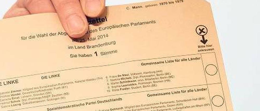 Ellenlang. Die Wahlzettel in Brandenburg schlagen diesmal alle Rekorde