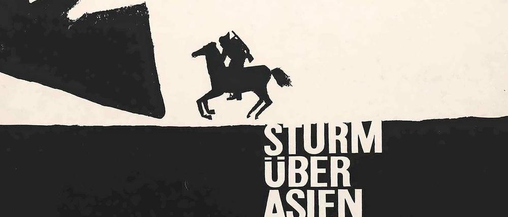 Hans Hillmanns Filmplakat „Sturm über Asien“ aus dem Jahr 1961.