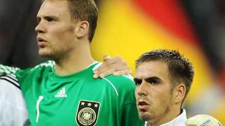Neuer (l.) und Lahm.