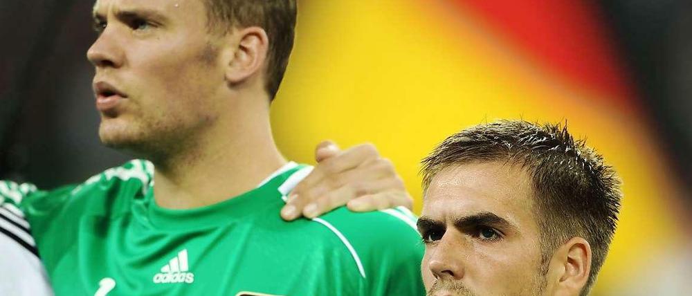 Neuer (l.) und Lahm.
