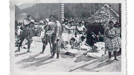Willkommenskultur im Zoo. Eine Völkerschau stellt den Berlinern im Juni 1900 die „neuen Landsleute aus Samoa“ vor. Das Pazifikatoll ist erst seit wenigen Monaten deutsches Kolonialgebiet. 