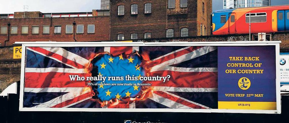 Wer führt dieses Land? Umfragen prognostizieren, dass die Ukip mit 30 Prozent der Stimmen die Labour-Party und die regierenden Tories deutlich abhängen wird.
