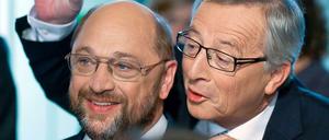 Konkurrenten? Konkurrenten ums Amt des Kommissionspräsidenten - sonst, wie es scheint, einander eher wohlwollend begegnend.