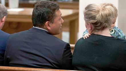 Der Angeklagte im Fall Diren D., Markus K., bei einer Gerichtsanhörung in Missoula im US-Bundesstaat Montana