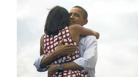 Nachricht auf Twitter. US-Präsident Obama freut sich über seine Wiederwahl. Foto: dpa