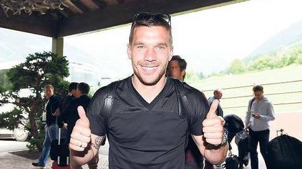 Rekordspieler: Mehr als 100 Mal kickte Lukas Podolski schon für Deutschland – demnächst wieder bei der WM in Brasilien.