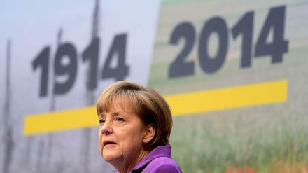 Angela Merkel im Schlüterhof des Berliner Zeughauses.