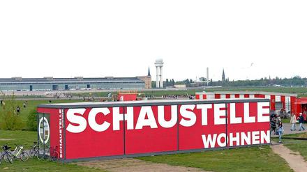 Die Schaustelle Wohnen auf dem Feld ist nach dem Volksentscheid obsolet. Am Montag blieb sie prompt geschlossen.