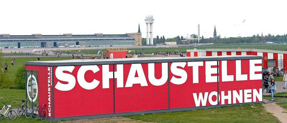 Die Schaustelle Wohnen auf dem Feld ist nach dem Volksentscheid obsolet. Am Montag blieb sie prompt geschlossen.