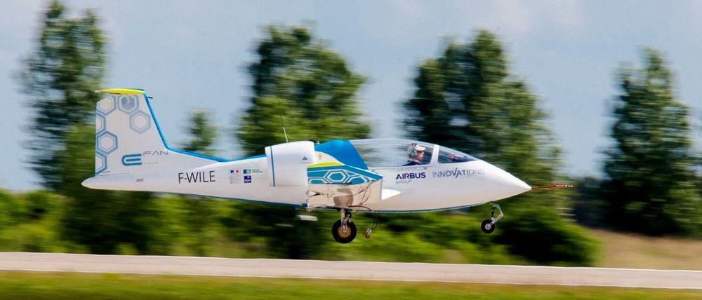 Ein elektronisches Flugzeug vom Typ E-Fan.