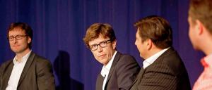 Was nun? Architekt Georg Balzer, Staatssekretär Engelbert Lütke Daldrup, Lichtenbergs Bürgermeister Andreas Geisel und CDU-Vizefraktionschef Stefan Evers (v.l.n.r). 