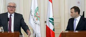 Außenminister Steinmeier zu Gast bei seinem libanesischen Amtskollegen Gebran Bassil.