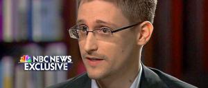 Edward Snowden bei seinem Interview in Moskau.