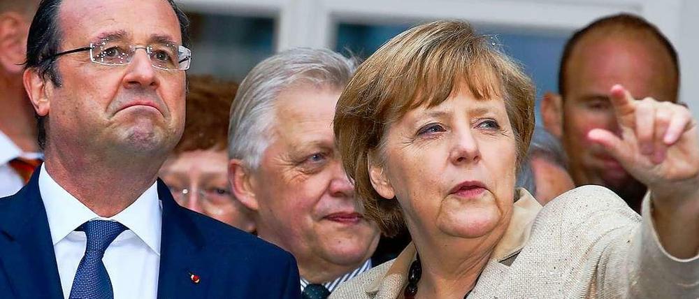 Ihre Zusammenarbeit dürfte nicht einfacher werden: Frankreichs Präsident François Hollande und Bundeskanzlerin Angela Merkel.