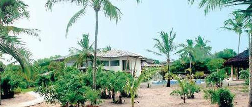 Schwitzen unter Palmen. Die deutschen Nationalspieler hoffen in ihrem Basislager vor allem auf Abkühlung durch eine Meeresbrise.