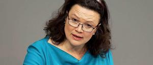 8,50 Euro für alle: Arbeitsministerin Andrea Nahles (SPD) will keine Ausnahmen beim Mindestlohn zulassen.
