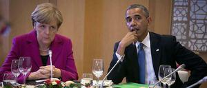 Bundeskanzlerin Angela Merkel und US-Präsident Barack Obama beim G7-Treffen in Brüssel.