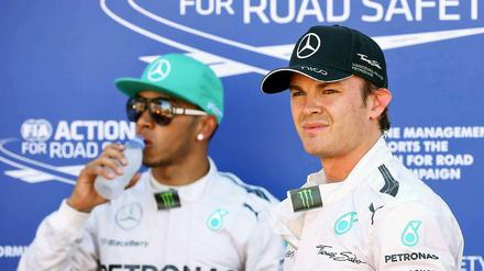 Teamkollegen und doch Konkurrenten. Nico Rosberg (r.) und Lewis Hamilton.