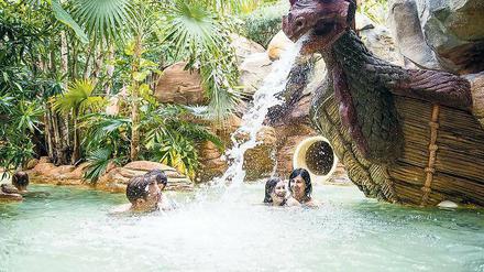 Wasserwelt. „Aqua Mondo“, das subtropische Schwimmbad des Ferienparks Bispinger Heide, ist vor allem bei Kindern der große Hit.