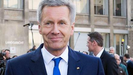 Ex-Bundespräsident Christian Wulff nach seinem Freispruch.