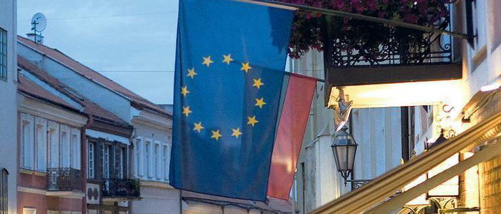 Europatauglich ist die Altstadt von Vilnius schon lange. Bald können Touristen Essen und Andenken dort auch in europäischer Währung bezahlen. 