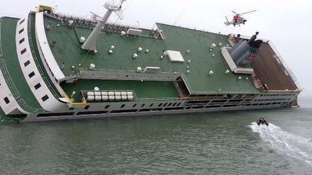 Die Sewol kenterte Mitte April mit 476 Menschen an Bord.