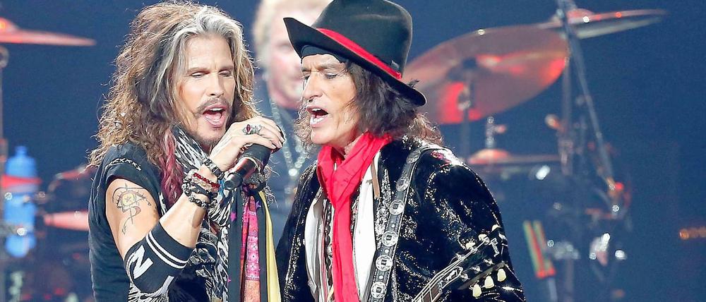 Steven Tyler und Joe Perry von Aerosmith in Berlin.