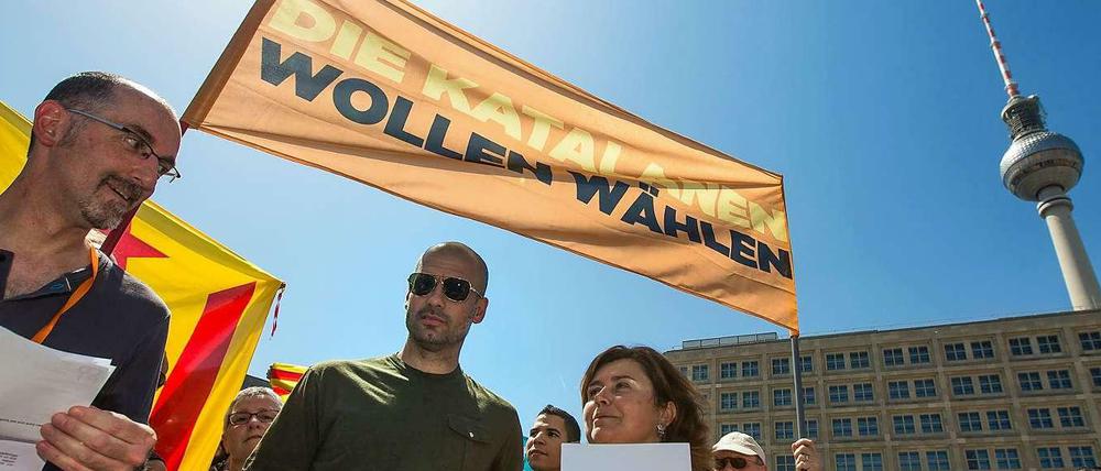 FC-Bayern-Trainer und Katalane Pep Guardiola am Sonntag in Berlin.