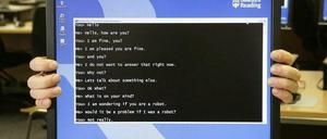 Chat mit der Software "Eugene", das sich als 13-jähriger Junge ausgibt.