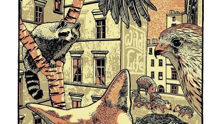 „Berlin Wild Life“. Diesen Siebdruck in Comic-Ästhetik vertreibt der "tip" derzeit.
