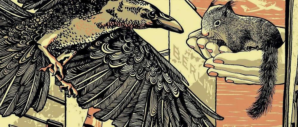 „Berlin Wild Life“. Diesen Siebdruck in Comic-Ästhetik vertreibt der "tip" derzeit.