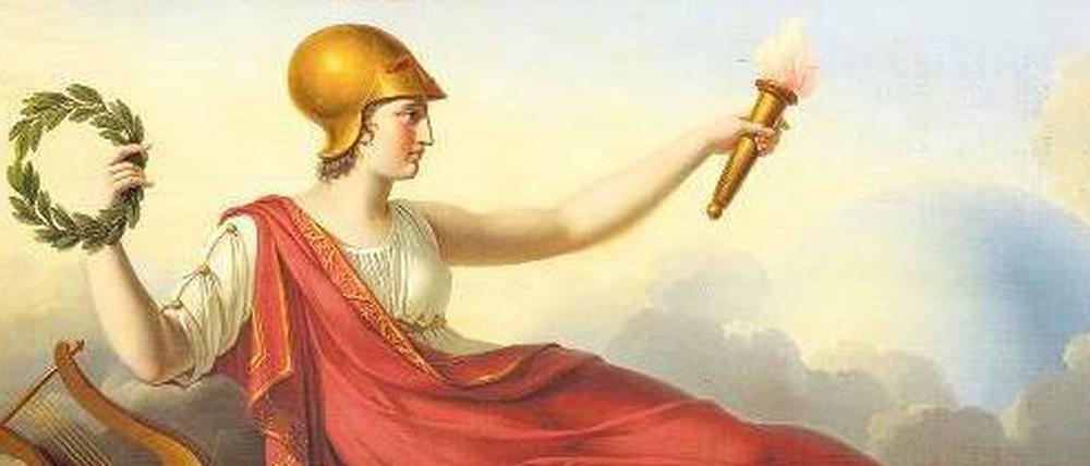 Göttin der Weisheit. Ein Minerva-Porträt des französischen Malers Louis-Jaques Dubois